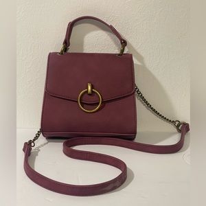 Universal Thread small burgundy crossbody with brass accents